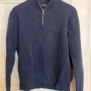 Waffleknit JCrew quarter zip sweater